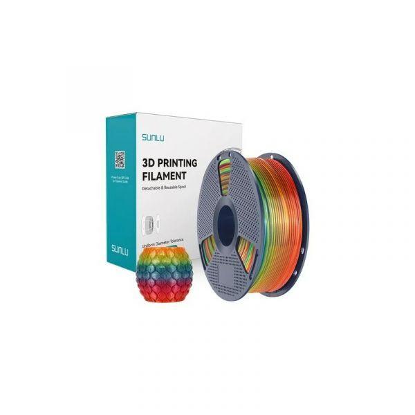 Filamento 3D SUNLU PLA Transparente (Arco-íris 01)