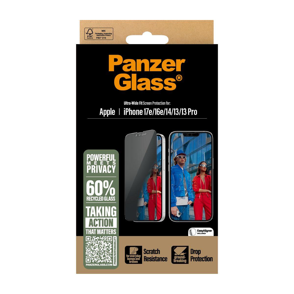 Película de Vidro Temperado de Privacidade PANZERGLASS PGRPUWFG29845 (Apple - Preto) — miniatura 3