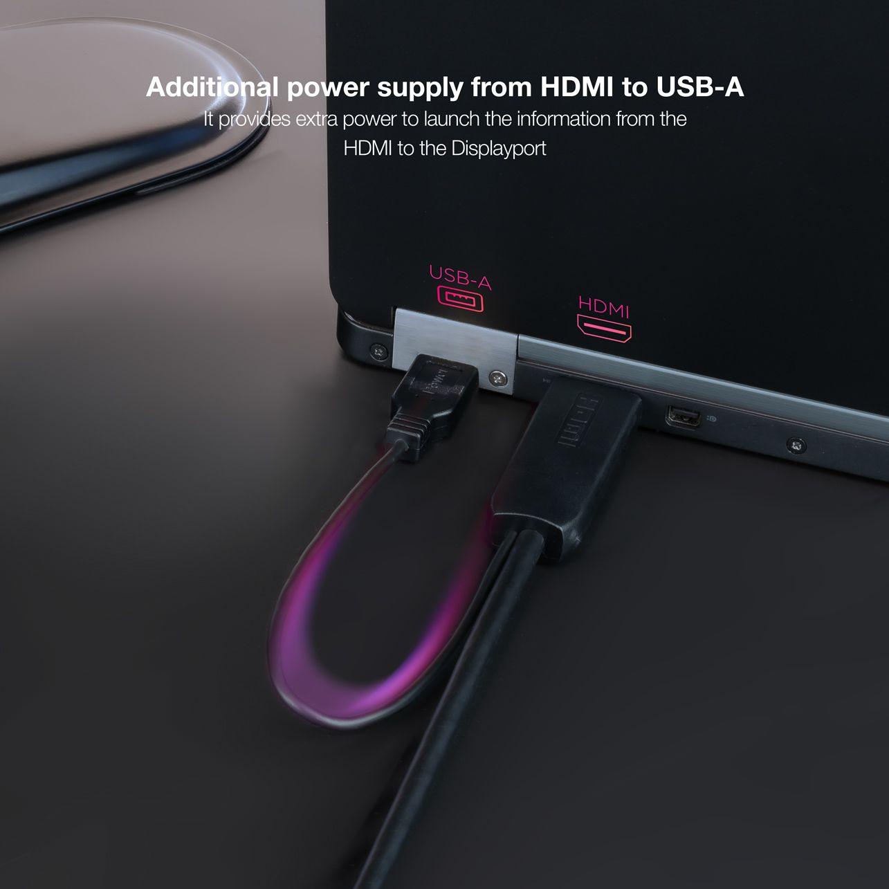 Cabo Conversor NANOCABLE 10.15.4352 (1,8 m - HDMI + USB Type-A - Preto) — miniatura 6