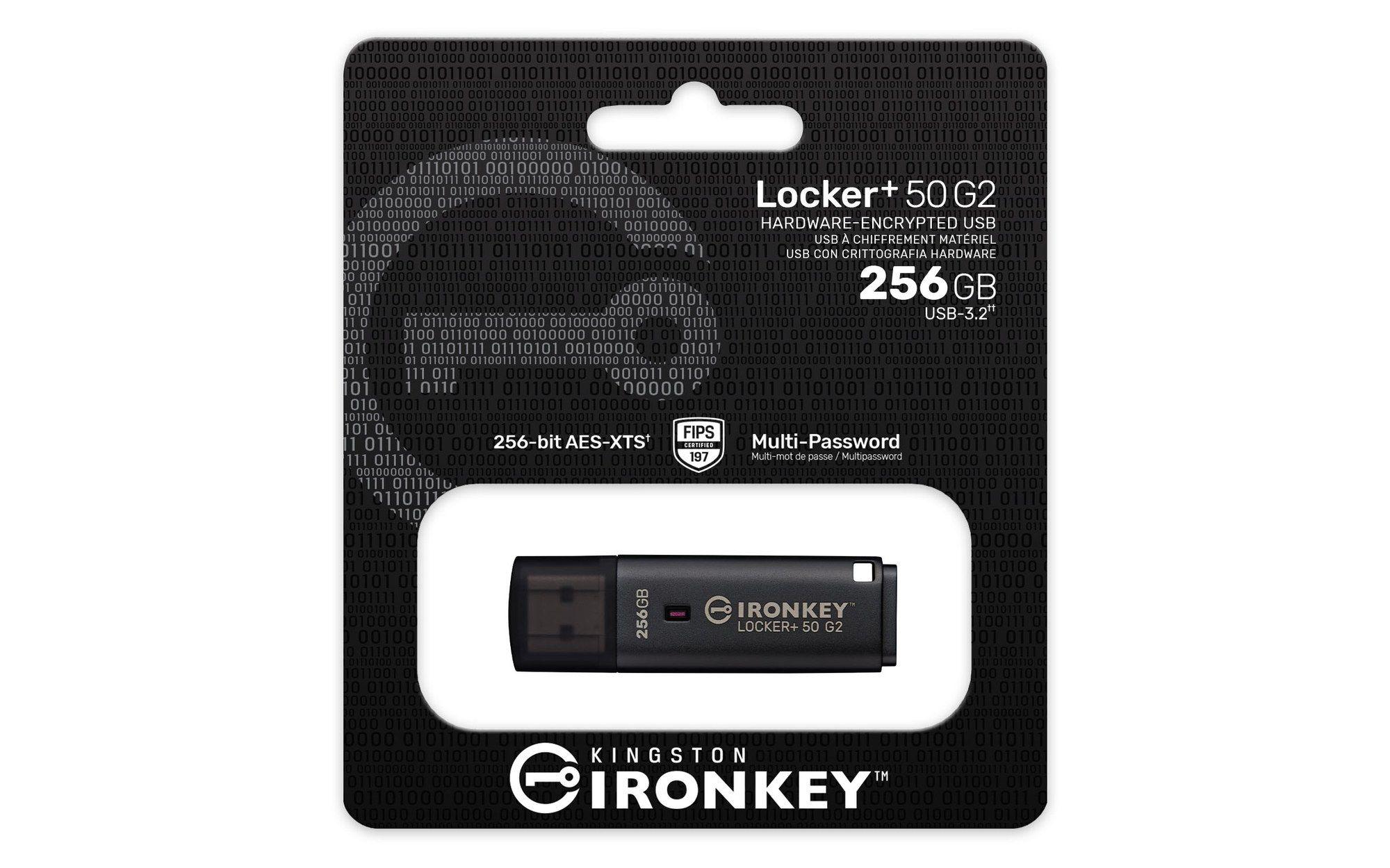Pen USB KINGSTON IronKey Locker+ 50 G2 (Com tampa - USB Type-A - 3.2 Gen 1 - Preto), miniatura 4