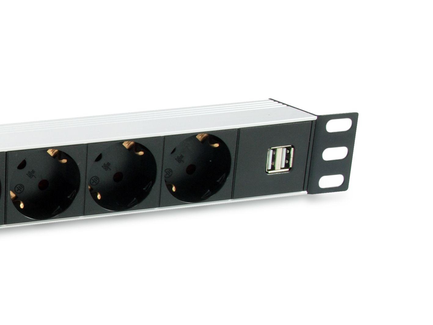 Unidade de Distribuição de Energia (PDU) EQUIP 333315 (Tipo F - Preto e Prateado), miniatura 3