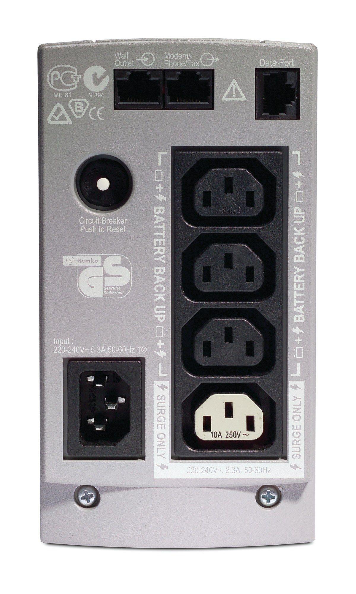 Sistema de Alimentação Ininterrupta APC Back-UPS BK650EI (Cabo USB - IEC C14 - Bege) — miniatura 2