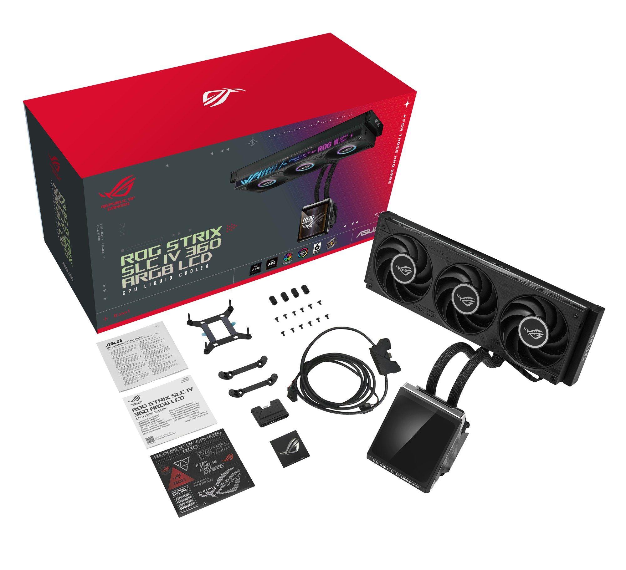 Water Cooler CPU ASUS ROG STRIX SLC IV 360 ARGB LCD (AM4, AM5, LGA 1700, LGA 1851 - LGA 1851, AM4, AM5, LGA 1700 - 120 mm - Preto) — miniatura 16