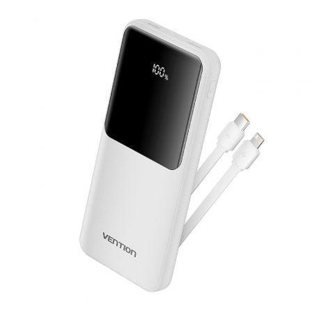 Power Bank VENTION FHOW0 (Até 20 W - Micro-USB + USB Tipo-C - Branco)
