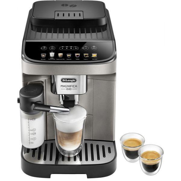 Máquina de Café Automática DELONGHI Magnifica Evo ECAM 290.83.TB (1450 W - 15 bar - 1,8 L - Titânio/Preto)