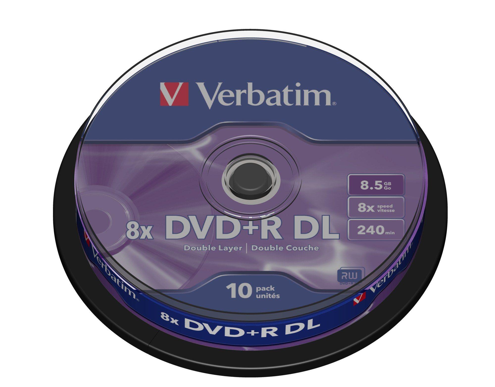 Disco DVD+R DL VERBATIM 43666 (Prata Fosca)