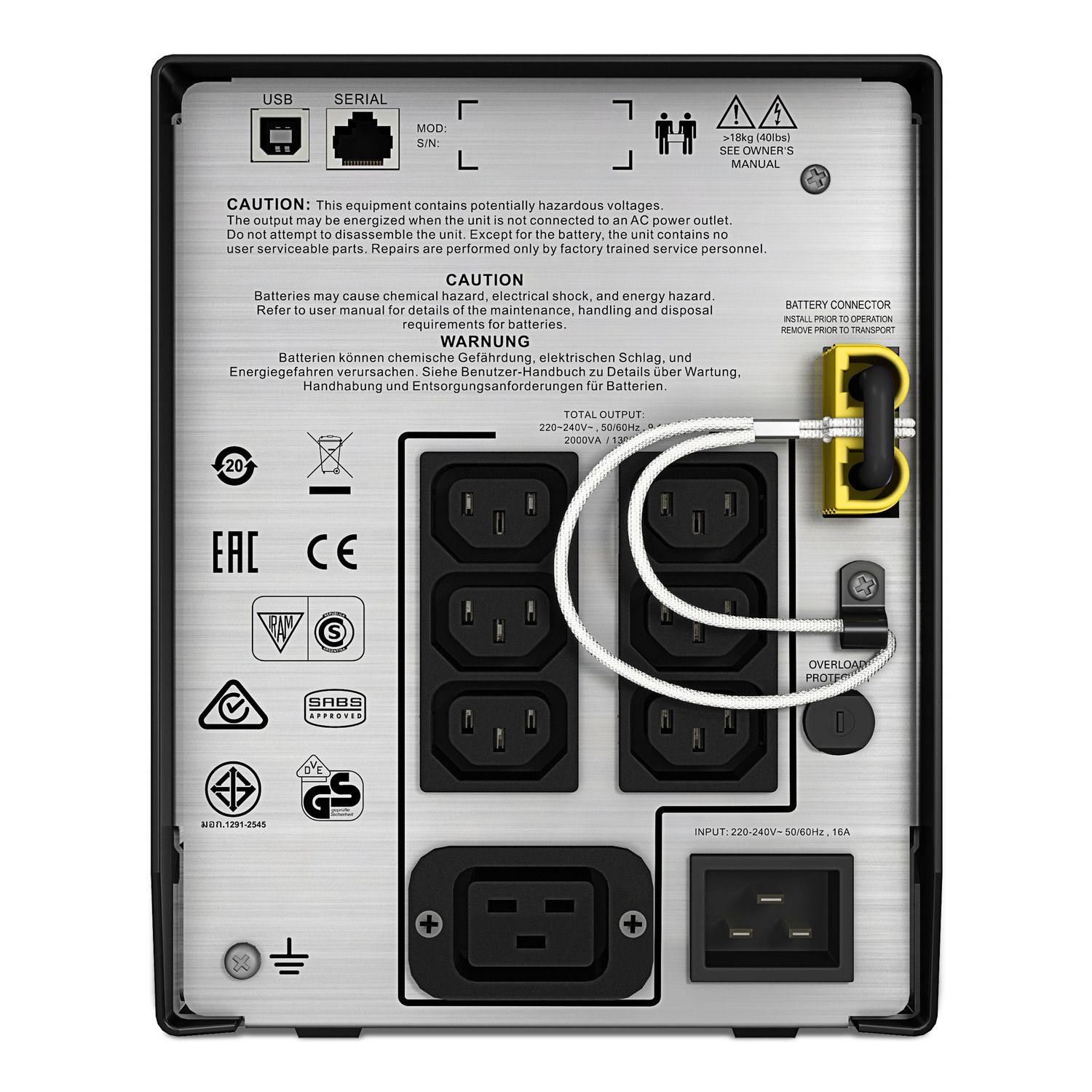 UPS APC SMC2000I (USB - Preto), miniatura 2
