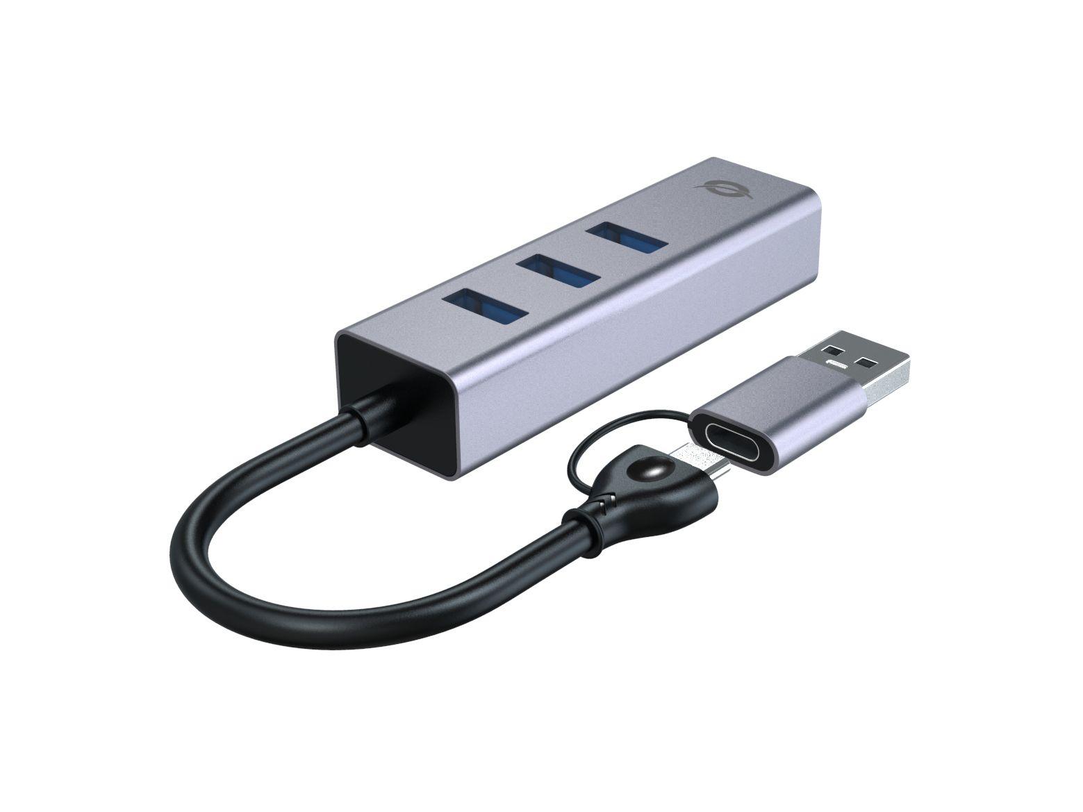 Hub USB CONCEPTRONIC ABBY25G (0,18 m - Cinzento) — miniatura 4