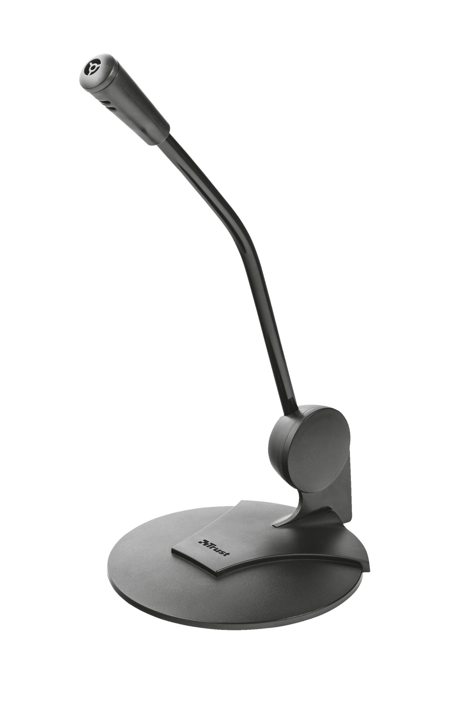 Microfone TRUST Primo 21674 (Microfone para PC - Com fios - 3.5 mm - Preto)