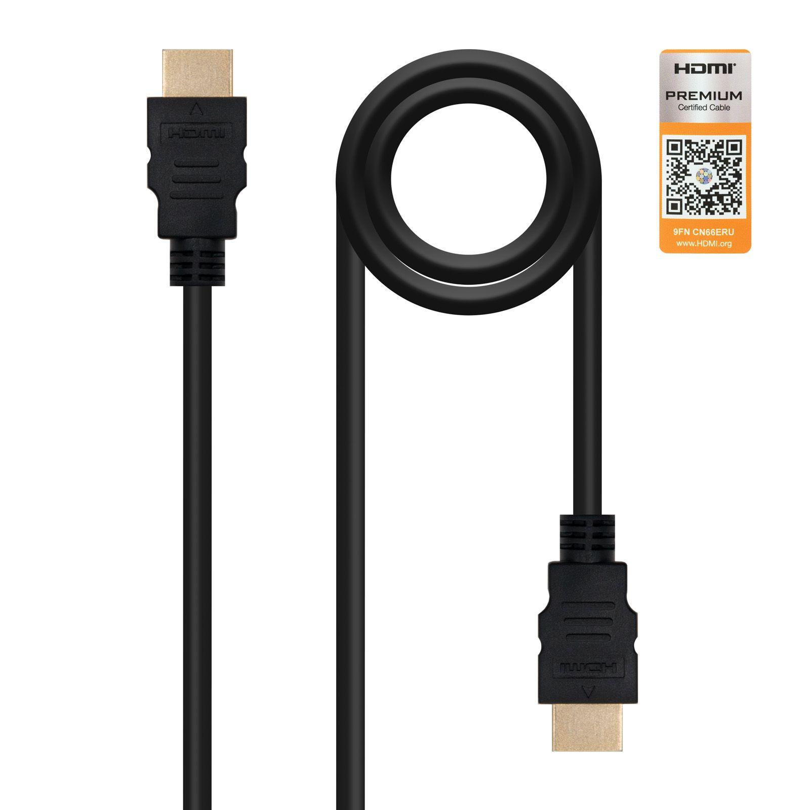 Cabo HDMI NANOCABLE 10.15.3600 (0,5 m - 60 Hz - HDMI Type A - Preto)