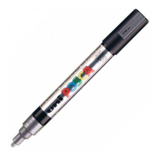 Marcador de Pintura POSCA PC-5M (Plástico - Prateado), miniatura 2
