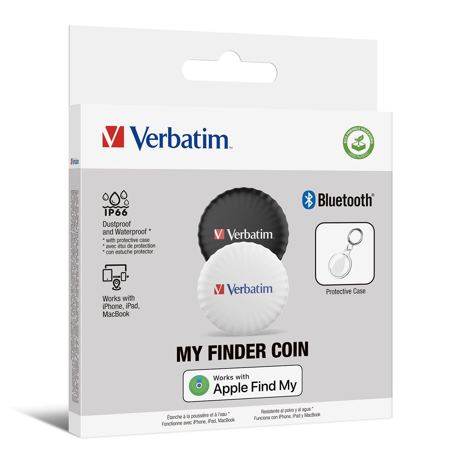 Localizador Bluetooth VERBATIM My Finder Coin Bluetooth Tracker 32134 (Preto e Branco) — miniatura 4