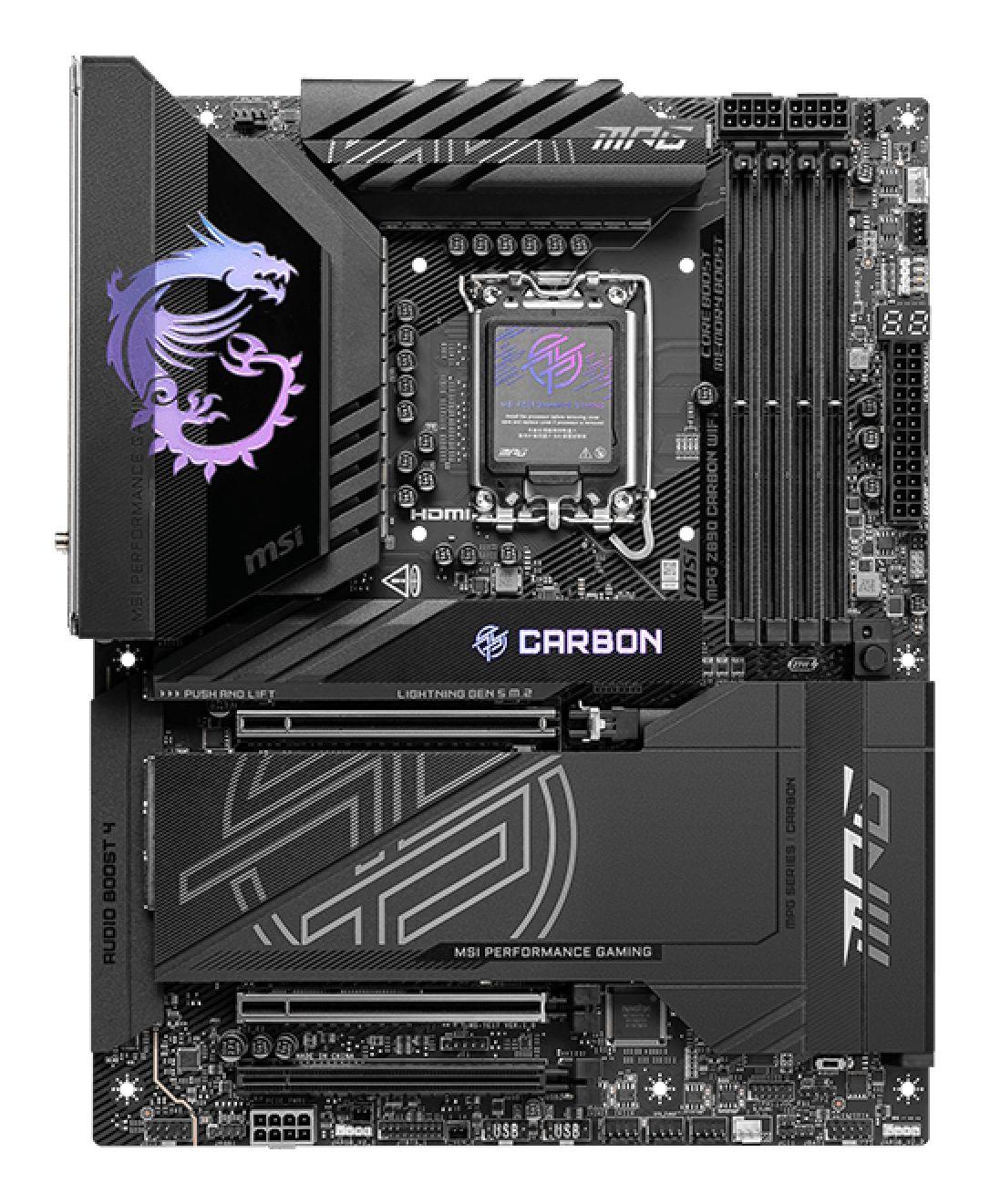 Motherboard MSI MPG Z890 CARBON WIFI (LGA 1851 (Socket V1) - Intel Core Ultra - ATX - Preto), miniatura 2