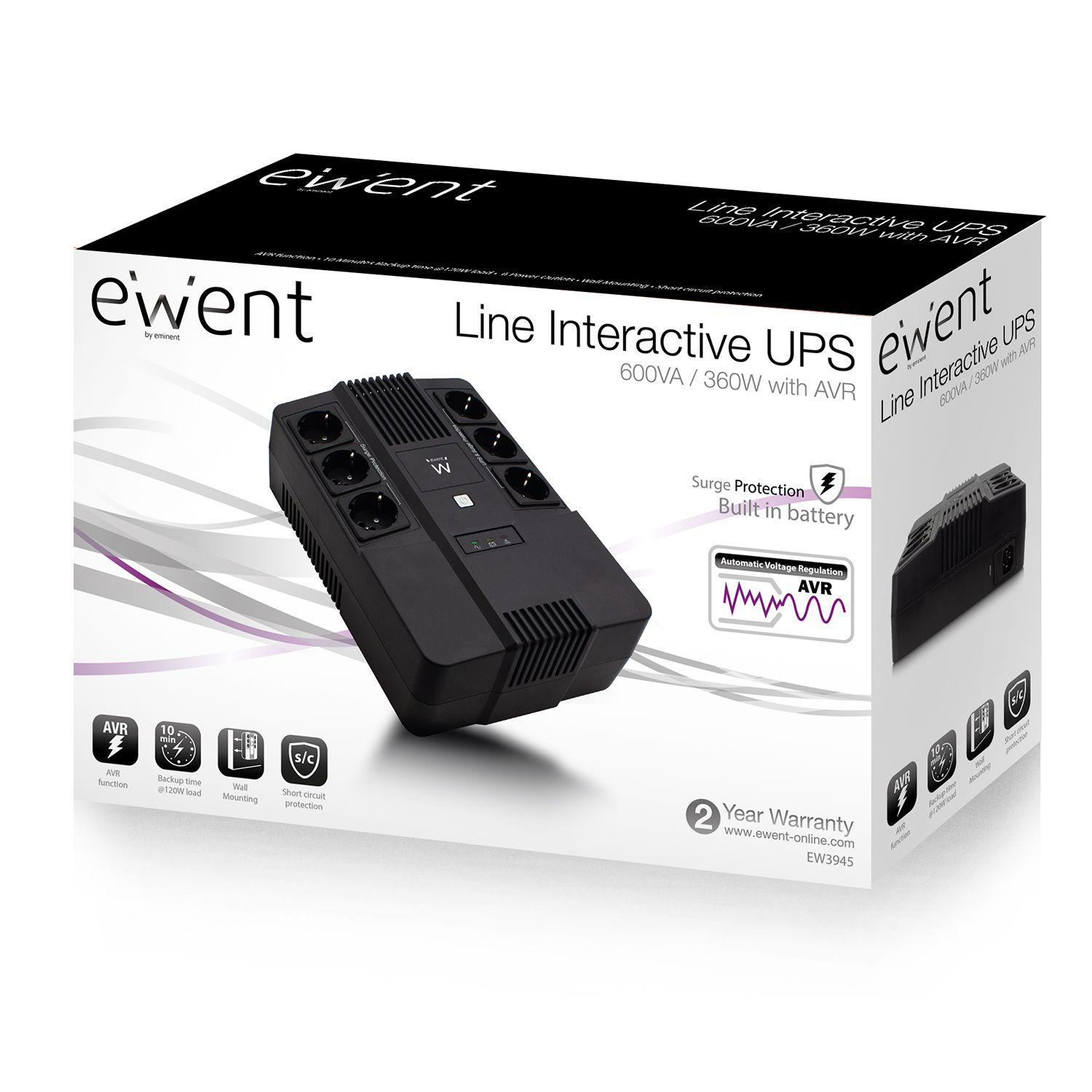 UPS de Linha Interativa EWENT EW3945 (Cabo de alimentação de entrada - Preto), miniatura 5