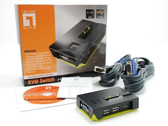 Switch KVM LEVELONE KVM-0222 (Preto e Verde) — miniatura 3