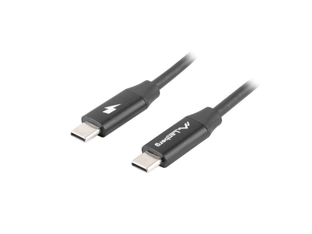 Cabo USB-C para USB-C LANBERG CA-CMCM-40CU-0018-BK (1,8 m - USB C - USB 1.1 - Preto)