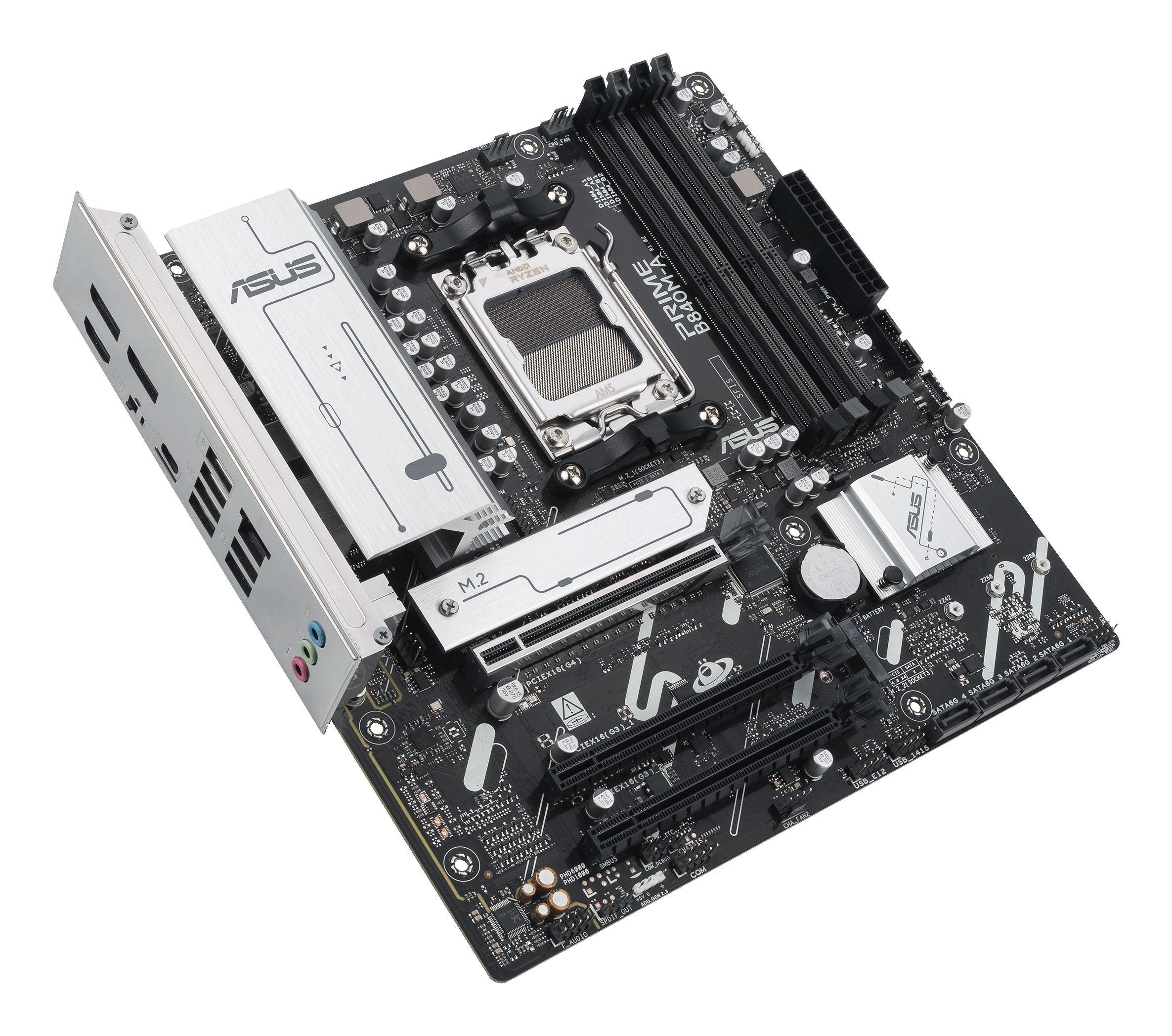 Motherboard ASUS PRIME B840M-A-CSM (AM5 - micro ATX - Duplo canal - Cinzento) — miniatura 5