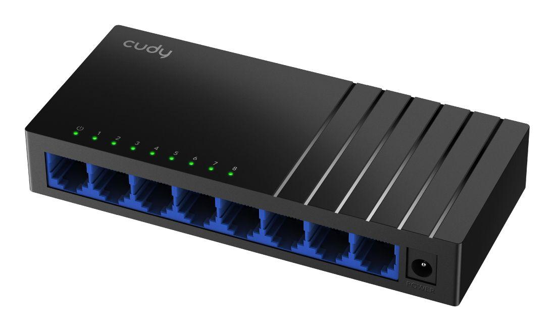 Switch de Rede CUDY GS108D (Gigabit Ethernet - 0,5 MB - 16 Gbit/s - Preto) — miniatura 2