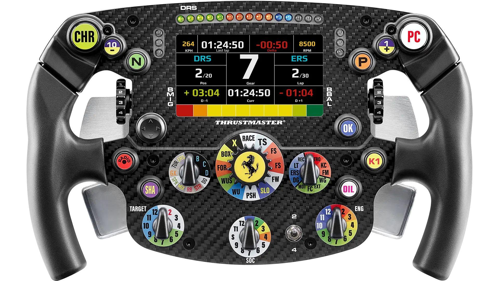 Volante Gaming THRUSTMASTER Formula Wheel Add-On Ferrari SF-25 Edition (Ecrã 4,3" - Fibra de Carbono - Preto)