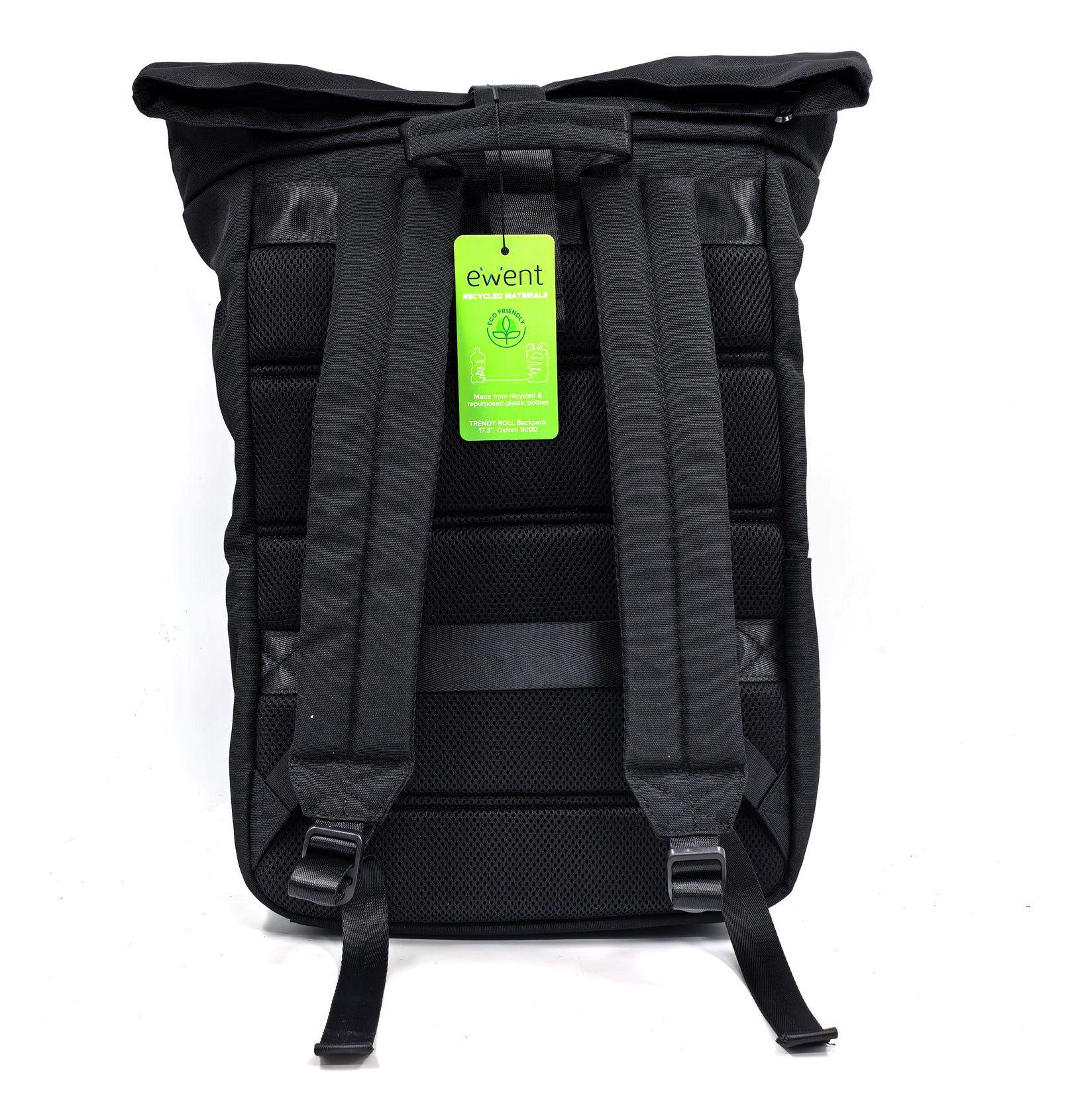 Mochila para Portátil EWENT EW2536 Trendy Roll (17,3" - 34 l - 43,9 cm - Preto), miniatura 2