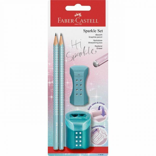 Conjunto de Escrita FABER-CASTELL 118297 Sparkle Ocean Metallic (Aqua)
