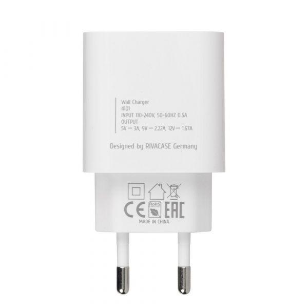 Carregador de Parede RIVACASE PS4101W00WHITE (20 W - Quick Charge 3.0 - Branco), miniatura 2