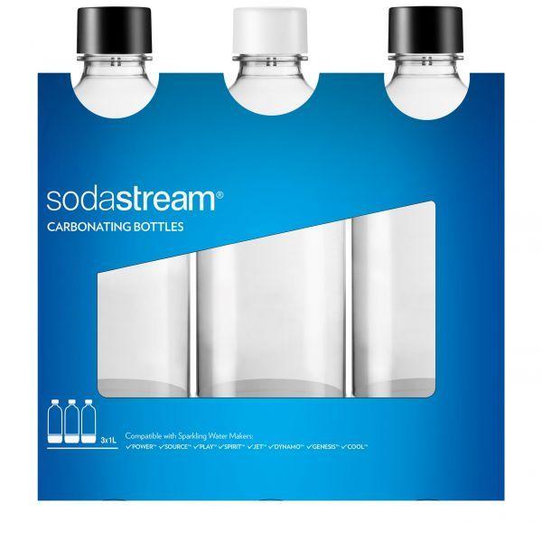 Garrafas de Carbonatação SODASTREAM 2260525 (PET - Preto e Branco)