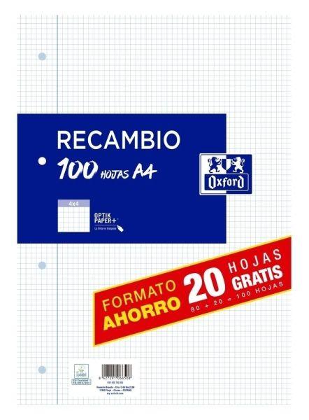 Recarga de Folhas OXFORD A4 (Branco)