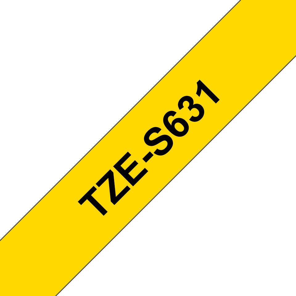 Fita de Impressão BROTHER TZe-S631 (Amarelo/Preto)