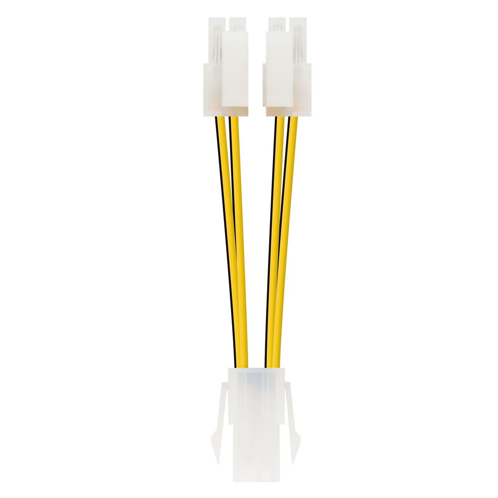 Cabo Adaptador de Alimentação CPU NANOCABLE 10.19.1401 (0,15 m - 4-pin ATX12V - 8-pin - Multicor) — miniatura 2