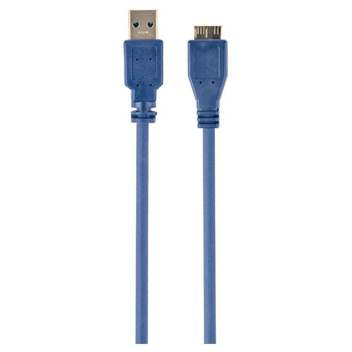 Cabo USB GEMBIRD CCP-MUSB3-AMBM-0.5M (0,5 m - USB Tipo-A - Micro-USB B - Azul), miniatura 3