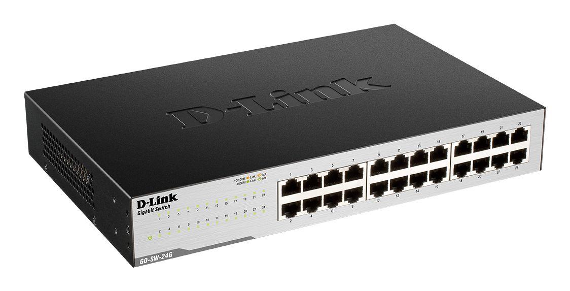 Switch D-LINK GO-SW-24G/E (Gigabit Ethernet - 10, 100, 1000 Mbit/s - 0,512 MB - Preto) — miniatura 2