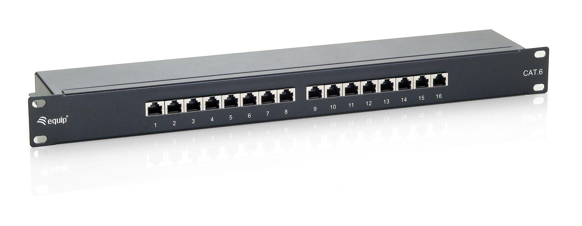 Painel de Patch EQUIP 326416 (RJ-45 - Montagem em rack - Preto)