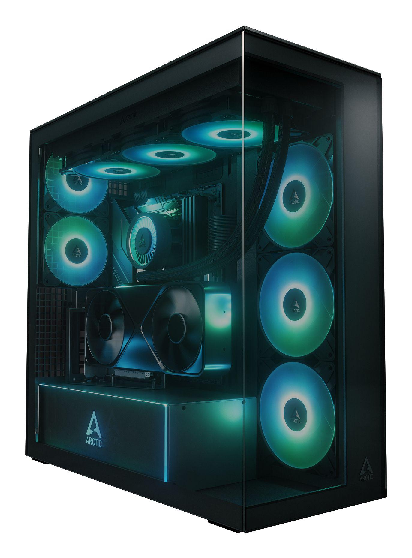 Caixa PC ARCTIC Xtender VG (EATX, ATX, micro-ATX, Mini-ITX - Midi Tower - EATX, Mini-ITX, ATX, micro-ATX - Preto)