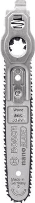 Lâmina de Micro-Motosserra BOSCH nanoBLADE Wood Basic 50 (Aço - Verde)
