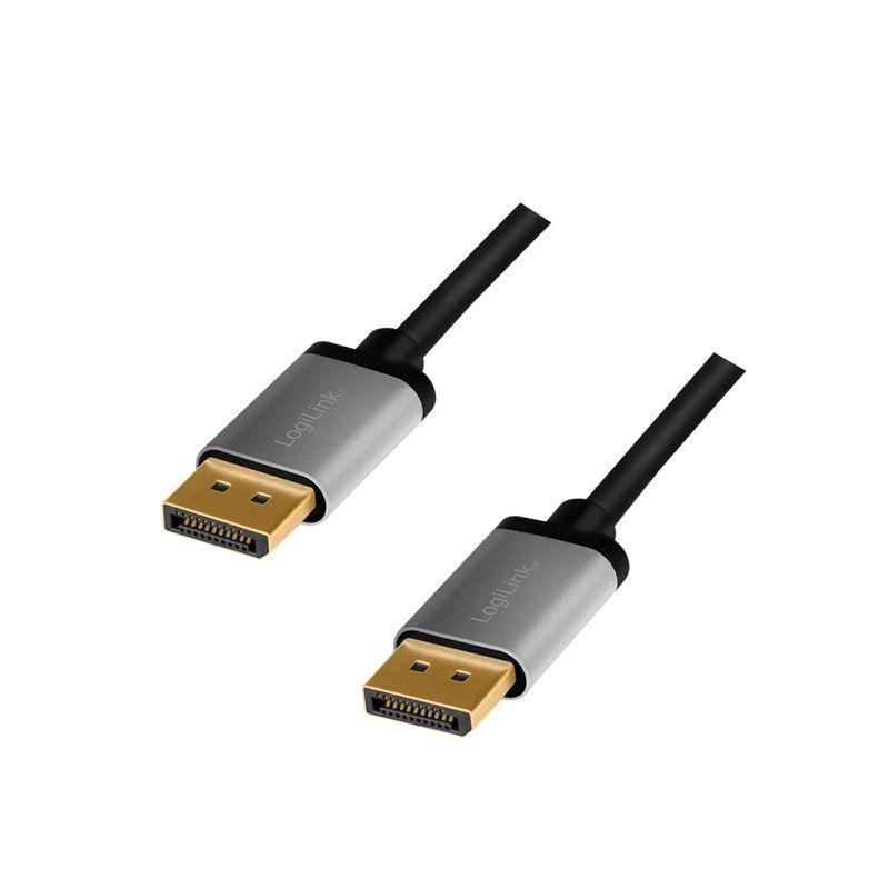 Cabo DisplayPort LOGILINK CDA0101 (2 m - Preto e Cinzento)