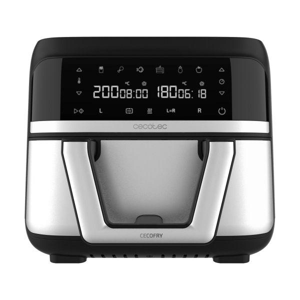 Fritadeira de Ar Quente CECOTEC Cecofry Dual 9000 (2850 W - Preto e Cinza)