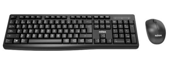 Conjunto de Teclado e Rato NILOX NXKMWE012 (Espanhol - Interruptor de membrana - Em frente/linha reta - Preto), miniatura 2