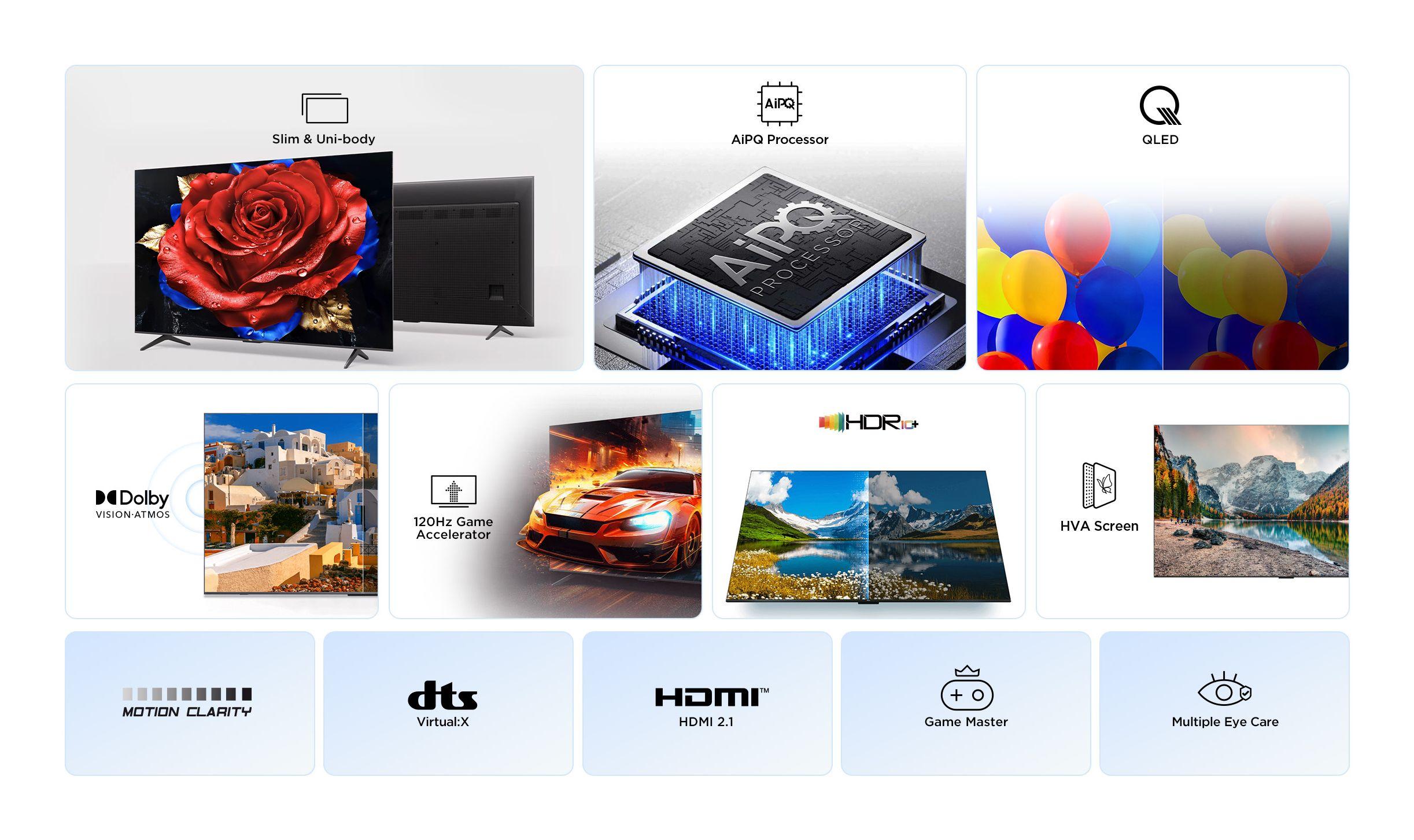 Televisão TCL TV 75P7K (75" - QLED 4K UHD - Google TV - Metálico) — miniatura 6