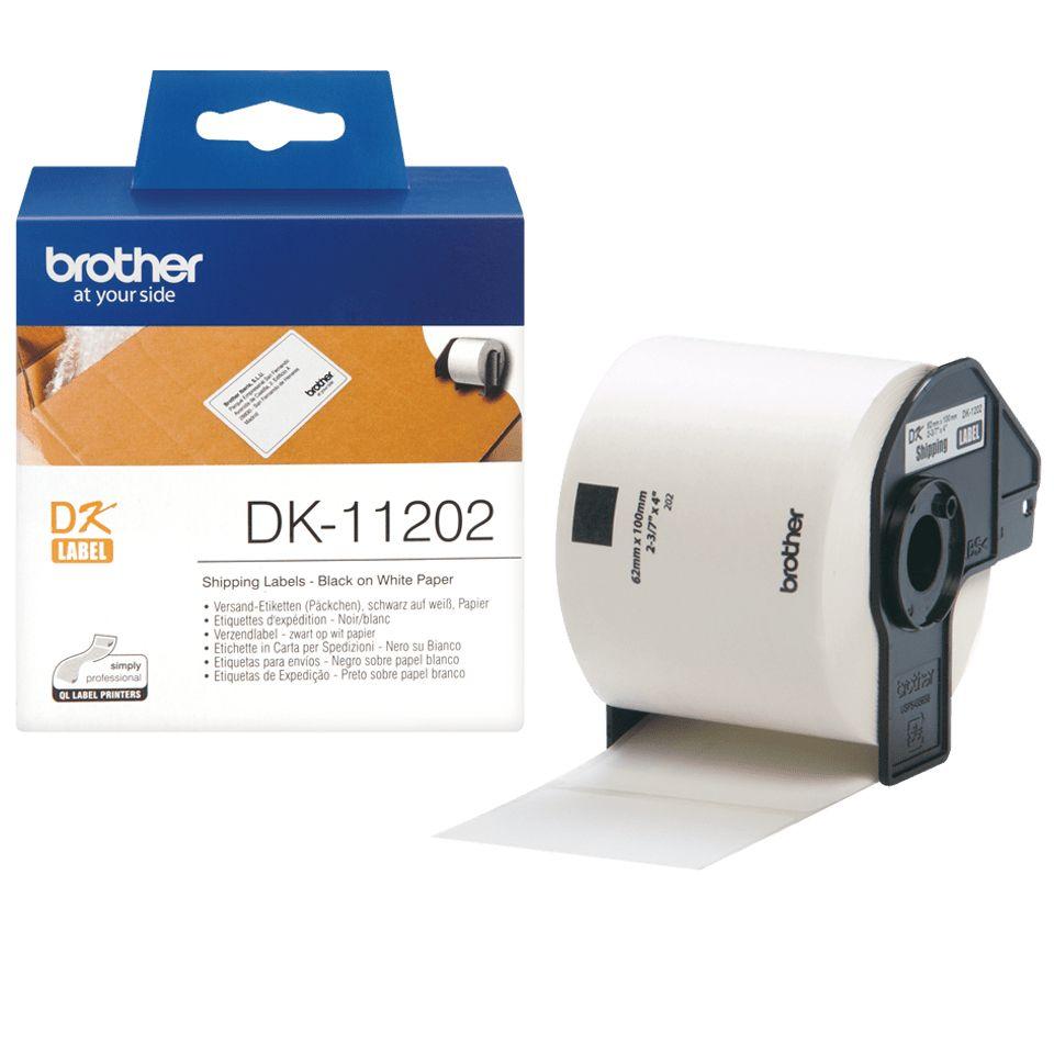 Rolo de Etiquetas Pré-cortadas BROTHER DK-11202 (300 unidades - Branco)