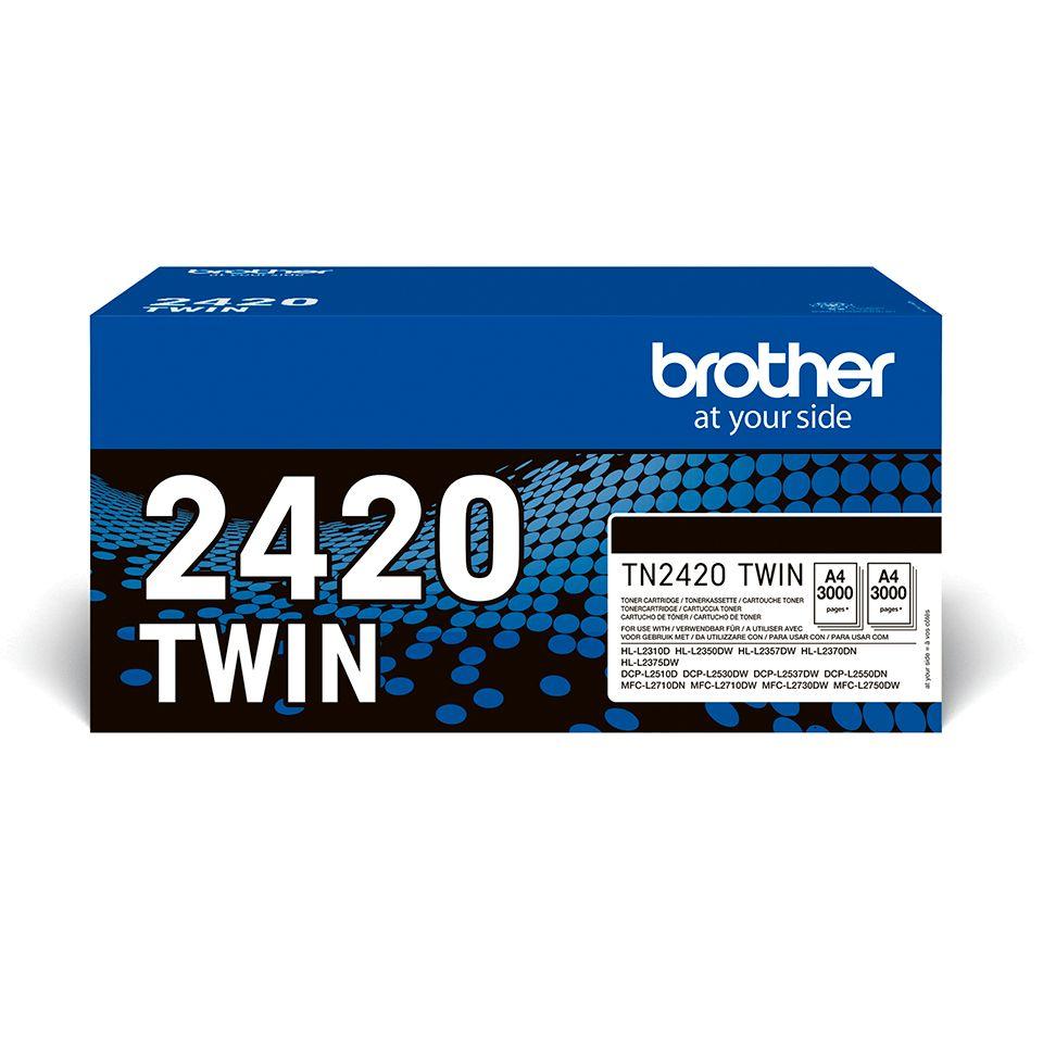 Toner BROTHER TN-2420TWIN (3000 páginas - Preto)