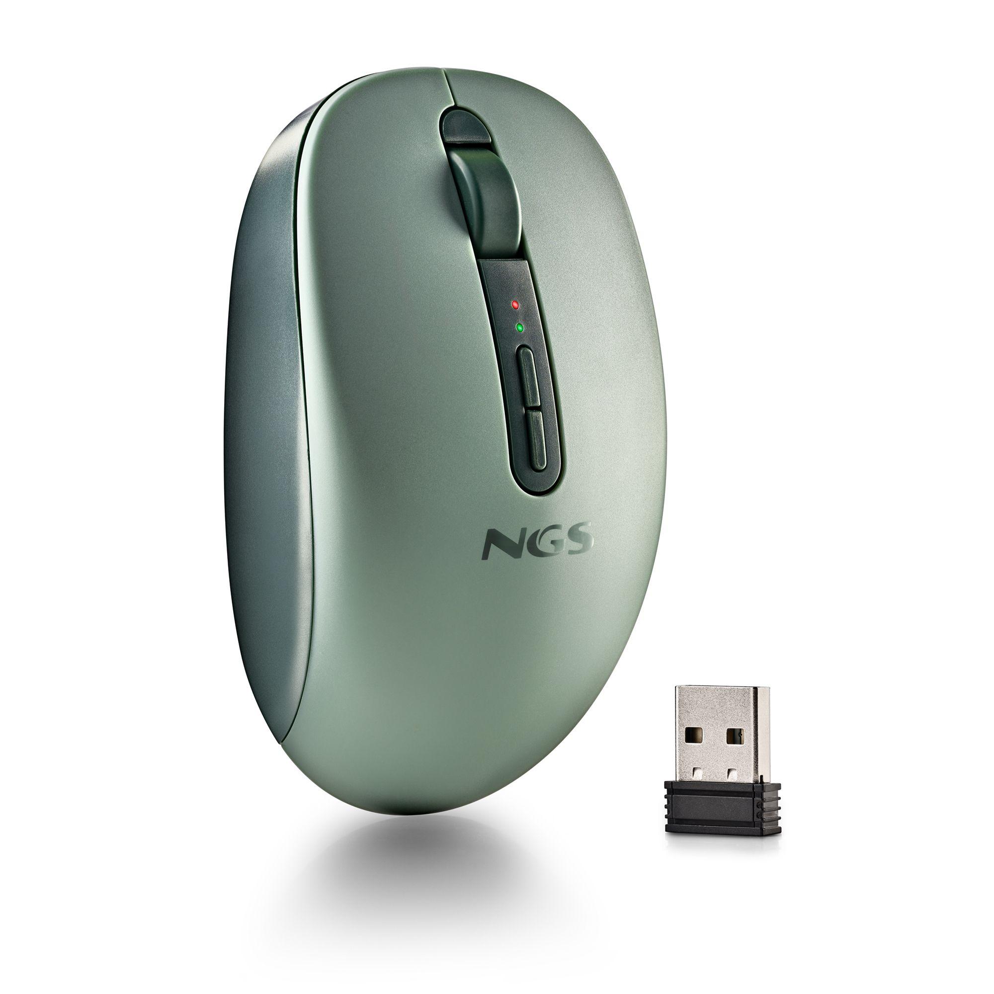 Rato NGS Fog Dual FOGDUALGREEN (Ambidestro - 1600 DPI - RF Wireless+Bluetooth - Verde), miniatura 4