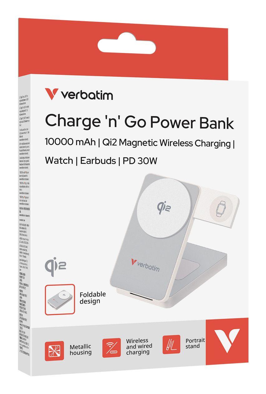 Powerbank Magnética Sem Fios 3 em 1 VERBATIM 32296 (10000 mAh - 30 W - USB Type-C - Branco), miniatura 8