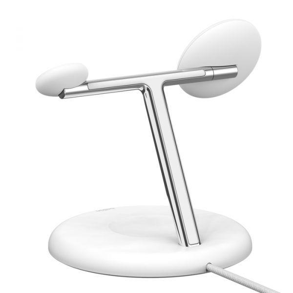 Carregador Sem Fios Magnético 3 em 1 BELKIN WIZ023VFWH (Qi2, compatível com MagSafe - USB - Branco), miniatura 3