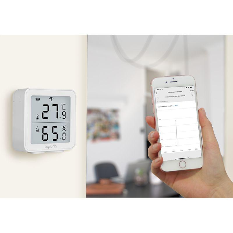 Termo-higrómetro Wi-Fi LOGILINK SC0116 (Branco), miniatura 5