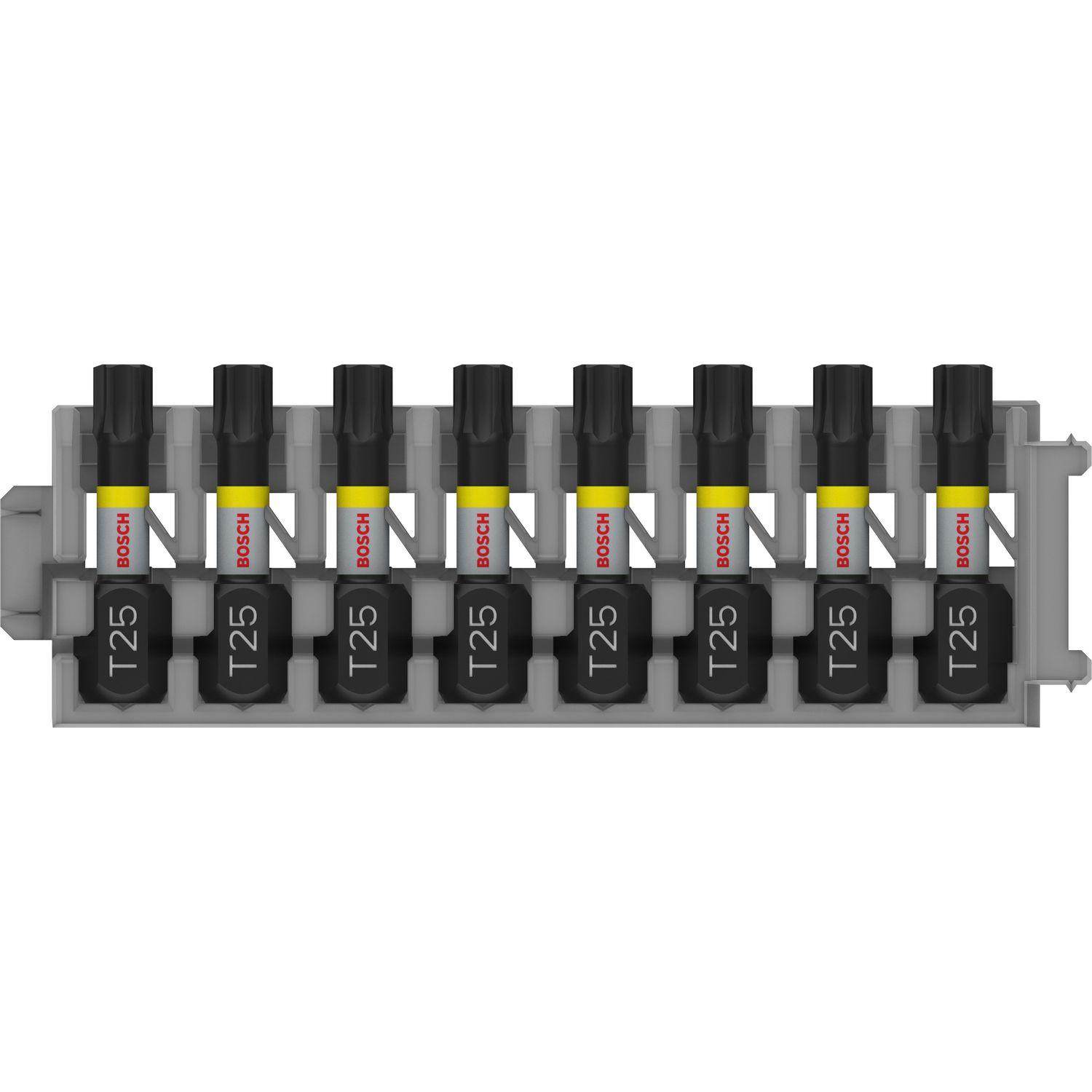 Conjunto de Pontas de Aparafusar BOSCH Impact Control 2608522381 (8 x T25 - 25 mm)