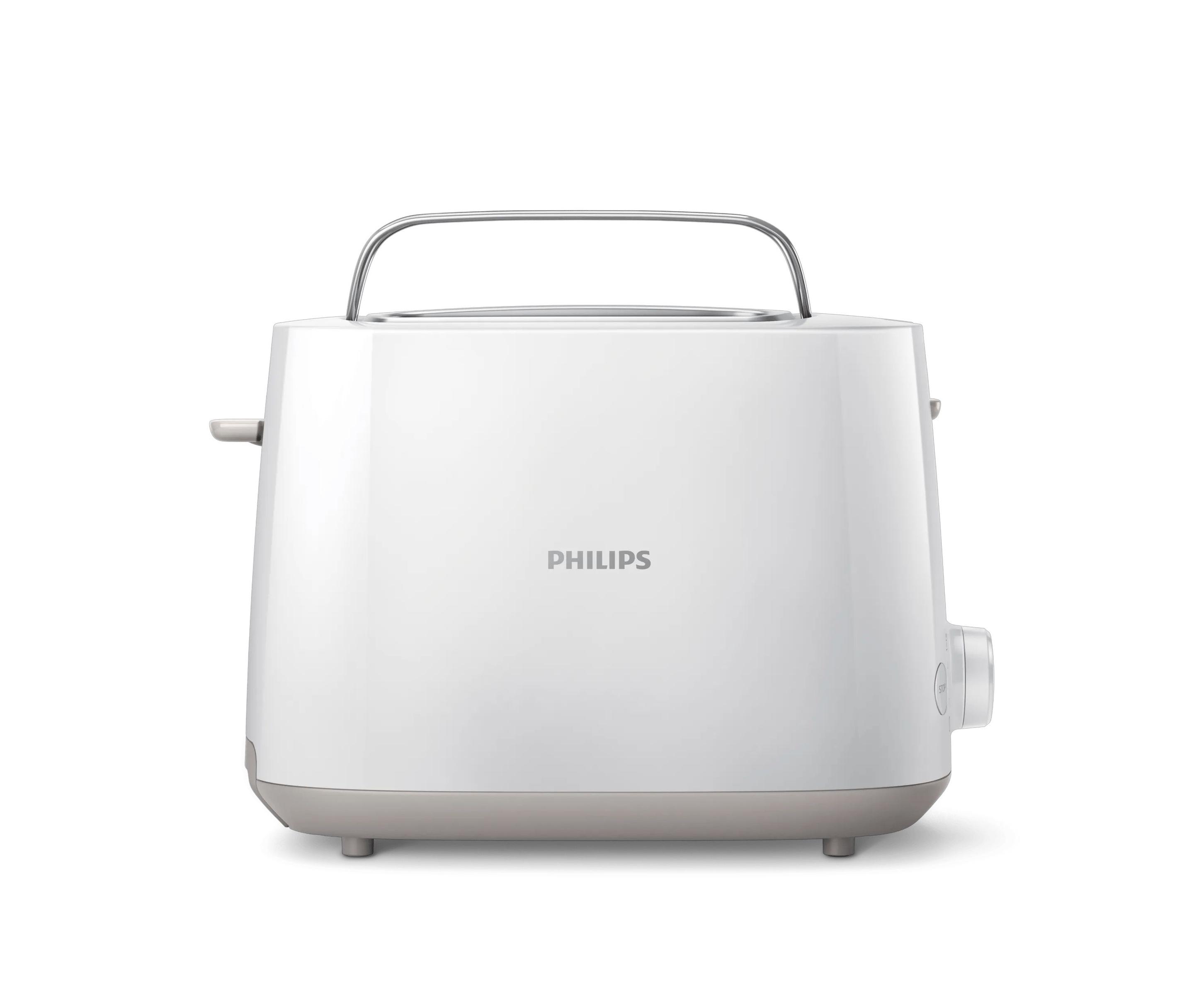 Torradeira PHILIPS Daily Collection HD2581/00 (830 W - 2 fatias - Plástico - Branco)