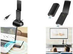 Adaptador USB Wi-Fi LOGILINK WL0251 (IEEE 802.11ax - USB 3.0 USB-A - WPA, WPA2 e WPA3 - Preto)