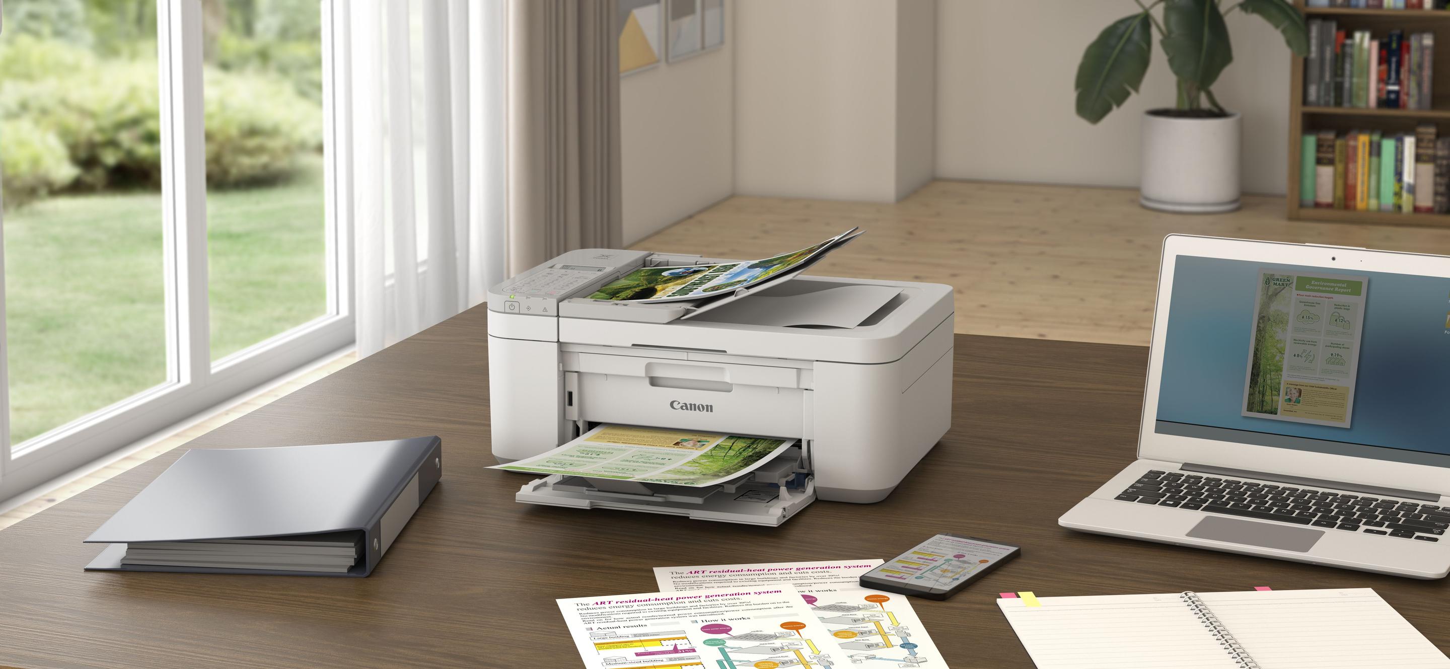 Impressora Multifunções CANON PIXMA TR4756i (A4 - Impressão a cores - 100 folhas - Branca), miniatura 4