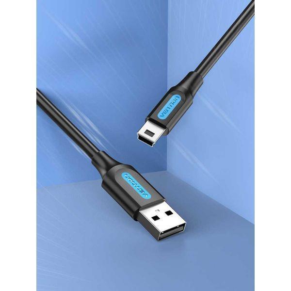 Cabo USB VENTION COMBG (1,5 m - Mini-USB B - USB-A - Preto) — miniatura 2